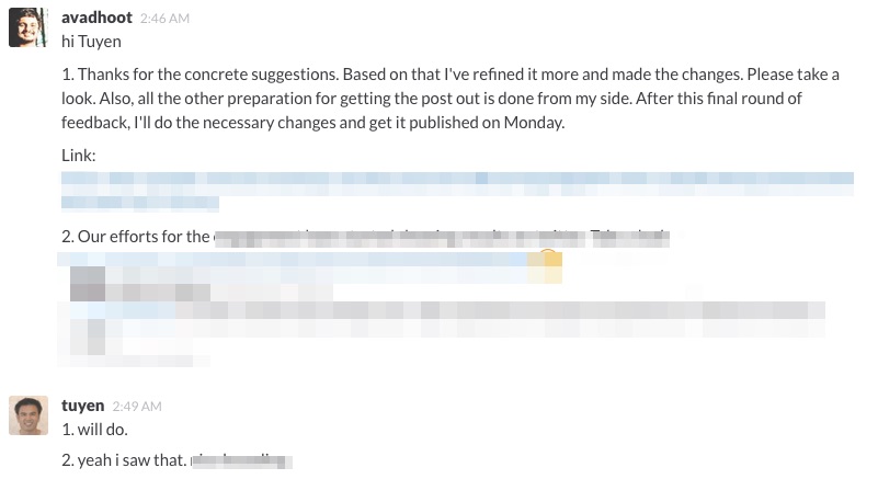 Written Communication at Screenleap