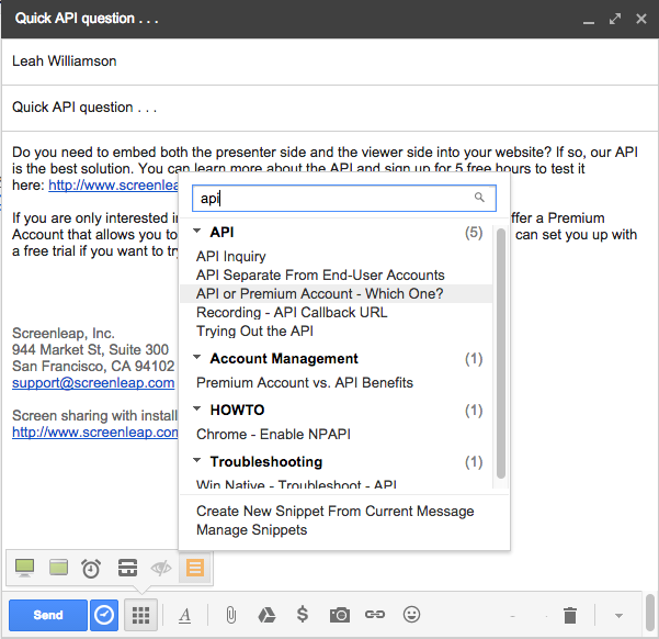 Screenleap--Usage of Streak for CRM